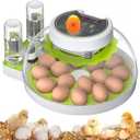 18 Egg Incubator for Hatching Eggs With Automatic Turner and Humidity Control, Quail Egg Hatching Incubator 360View, Suitable for Chicken Duck and Other Poultry