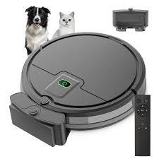 Robotic Vacuum Cleaner,2000Pa Super Thin Robotic Vacuum,120Mins Max,Tangle Free,Quiet Cleaning Robot Vacuum for Hardwood Floors Pet Hairs,Dust, & Car