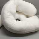 Pozico U-Shaped Full Body Pillow for Side Sleepers  51-Inch Body Pillow with Ear Piercing Design  Cooling Pregnancy Pillow Orthopedic Support for Back, Neck & Hip  Soft Washable Velvet Cover