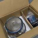 La Reveuse Food Processor,Electric Food Chopper with 7-Cup (1.7L) Glass Bowl, 4 Bi-Level Blades for Chopping,Grinding,Mincing,Whisking,Meal Prep,300W,Blue