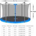 Trampoline Replacement Safety Enclosure Net for 6 Straight Poles Round Frame Trampolines, Breathable and Weather-Resistant Trampoline Net with Adjustable Straps (Net Only)