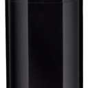 Safco Open Top Trash Can, 14 Gallon Stainless Steel, Modern Garbage Can for Indoor Use, Black