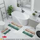 Microfiber Bathroom Rugs, Absorbent Soft Shaggy Carpet Floor Mats for Shower Tub Sink Toilet, Non-Slip Plush Carpet Floor Mats for Living Room Bedroom Kitchen Green24 X 16 Inches