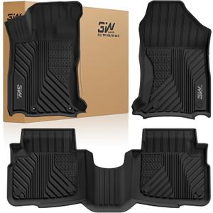 3W Floor Mats Fit for 2020-2025 Subaru Outback & Legacy, TPE All Weather Custom Fit Easy Clean Durable Heavy Duty 1st & 2nd Row Floor Liners for Subaru Outback & Legacy 2020-2025, Black