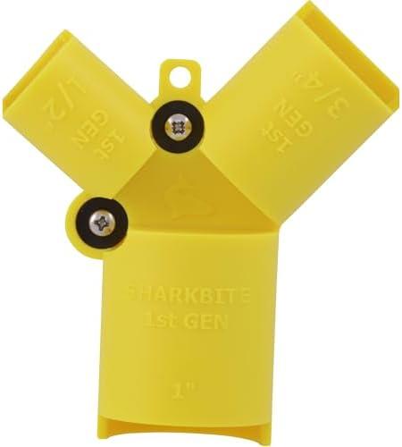 SharkBite 1/2 Inch to 1 Inch Depth Gauge and Pipe Deburring Tool, Copper, PEX, CPVC, PE-RT, HDPE, UR702A