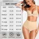 Eiggam Tummy Control Underwear Soft High Waisted underwear Full Coverage Briefs Breathable Postpartum Cotton Womens Panties (L)
