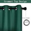 DECOVSUN Dark Hunter Green Valances for Windows 52X18 Inches Blackout Thermal Insulated Valance with Grommet Top for Kitchen Living Room Short Straight Drape Valance for Bedroom Kids Room 1 Panel