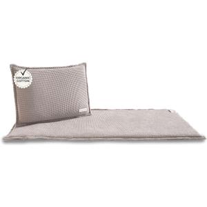 BADESOFA SAUNASOFA Sauna Mat & Pillow Set 2 Person Sauna seat Cushion with Pillow Luxury Sauna Gift for Infrared or Finnish Sauna in Taupe