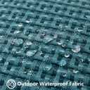 UGASA Outdoor Waterproof Pillow Covers Pack of 2 Weaving Texture Water Resistant Outside Decorative Pillow Cases for Patio Garden Porch Yard Bench Tent 16x16 Inch, Teal