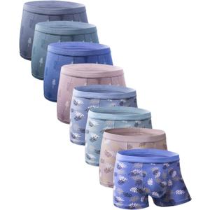 youlehe Men's Underwear Soft Bamboo Viscose Boxer Briefs Stretch Trunks Pack (8 Pack 013)