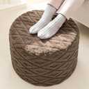 Round Pouf Ottoman 20 x 20 x 14 Inches Boho Poof Home Decor Floor Pouffe Ottoman Foot Rest for Couch Sofa Bean Bag Chairs Living Room Bedroom Coffee