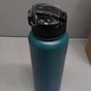 Fanhaw 40 oz Insulated Stainless Steel Water Bottle with Chug Lid, Leakproof & Sweat-Free Extra-Large Metal Bottle for Outdoor, Hiking & Gym (Green Blue)