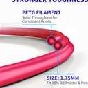 Geeetech PETG Filament 1.75mm Metallic Pink, Upgraded High-Strength 3D Printer Filament, Metallic Shimmer, Glossy Finish, 0.02mm Precision-1kg Spool (2.2 lbs) for Most FDM Printers