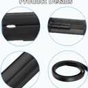 Pair Roof Molding Drip Weatherstrip Car Side Trim Seal Strip Fit for Toyota Tundra 4 Full Doors Crew Cab 2007-2020 Replace 75552-0C060 75551-0C060 755520C060 755510C060(Not Fit Double Cab)