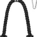 A2ZCARE Deluxe Tricep Rope Cable Attachment, 27 & 36 Inch Rope Length, Non-Slip & Easy to Grip with Snap Hook for Gym & Home Workout