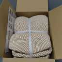 5 Pack Small Woven Storage Baskets for Shelves, Cotton Rope Baskets Organizer for Bathroom, Closet & Nursery, Decorative Storage Bins for Organizing Socks, Toys, 11.8"x7.9"x4.7", Khaki/White