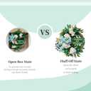 18" St. Patrick's Day Shamrocks Wreath for Front Door Artificial Clover Wreath with Hydrangea Green Leaves Bow Welcome Board for Irish St. Patrick's Day Decoration Home Spring/Summer Decor