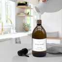 Brown Glass Dish Soap Dispenser for Kitchen Sink, Refillable Bottle with Stainless Steel Pump, Aesthetic Container for Liquid Dishwashing