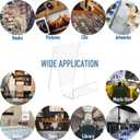 Clear Acrylic Book Stand with Ledge - Display Easel for Books, Pictures, Albums, Comic Books, CDs, Artworks, Tablets or Other Items (Large)