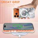 for iPhone 18 Pro Max/17 Pro Max Case, Compatible with MagSafe, Clear Laser Iridescent Shockproof Slim Anti-Slip Military Drop Protection Hard Phone Case, Ditsy Floral