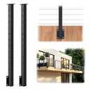 BLIKA 2 Pack 36" Side Mount Cable Railing Posts, 304 Stainless Steel
