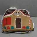 Gingerbread House Embroidered Velvet Pillow 18x18