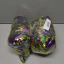 2 x 50 Feet Mardi Gras Tinsel Garland Gold Green Purple Garland Mardi Gras Christmas Tree Tinsel Garland Metallic Twisted Hanging Garland for Mardi Gras Oktoberfest Birthday Party Decoration