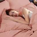 Bedsure King Size Comforter Set Dusty Pink - Bed in a Bag Bedding Set 7 Pieces, GentleSoft Pintuck Bed Set Gift for Family, Pinch Pleat Dusty Pink Comforter with Sheets, Pillowcases & Shams