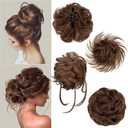 4 Pcs Messy Hair Bun Hairpiece Fake Hair Bun Messy Bun Scrunchie Hair Pieces for Updos Bun Wig Hair Extensions Pieces for Women