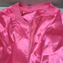 Zeagoo Women's Bomber Jacket Casual Coat Zip Up Clothes with Pockets Small pink