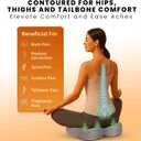 GRAND PITSTOP Memory Foam Seat Cushion for Office Chair Car & Home Orthopedic Tailbone & Sciatica Pain Relief Pad Ergonomic U-Shaped Design with Cooling Foam, Non Slip Base & Washable Cover