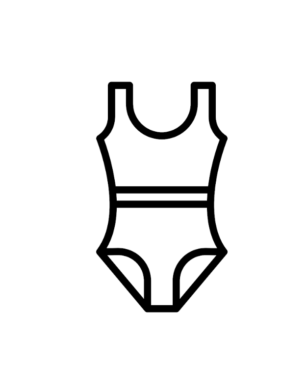 Swimming Suit Black Size XL