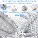 Baby Lounger - Baby Lounger for Newborn 0-24 Months, Breathable Pure Cotton Baby Nest Lounger Cover, Baby Registry Newborn Essentials Gifts, Portable Floor Tummy Time Lounger for Home & Travel (Grey Star)