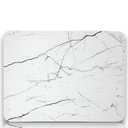 Stone Dish Drying Mats for Kitchen Counter (16x12In), Quick Dry Dish Drying Mat with Anti-Slip Pad, Absorbent Stone Dish Drying Mat, Match Any Countertop, White marble style, BPA Free, Designed in USA