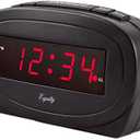 Equity by La Crosse 30228 LED Alarm Clock,Black 4.50"W x 1.85"D x 2.65"H