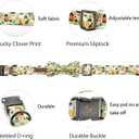 Elegant little tail St. Patrick's Dog Collar, Green Clover Print Sturdy Soft Dog Collars Pet Gift Puppy Bowtie Adjustable Pet Collars for Small Dogs (Small (Pack of 1), A: Gold Lucky)