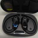 GNMN Ear Buds Wireless Earbuds 96hrs Playback Bluetooth Headphones IPX7 Waterproof Stereo Bass OverEar Earphones with Earhooks Microphone LED Battery Display for Sports/Workout/Gym/Running Black