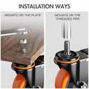 4 Inch Caster Wheels 2000Lbs, Threaded Stem Casters Set of 4 Heavy Duty, 1/2"-13 x 1 (Screw Diameter 1/2", Stem Length 1"), Safety Dual Locking Industrial Castors, Wheels for Cart, Furniture