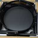 TOOLF 3-Tier Foldable Rolling Cart, Collapsible Metal Utility Cart with Wheels, Assembly-Free, Round Storage Organizer Trolley for Kitchen, Bathroom, Dorm, Nursery, Black