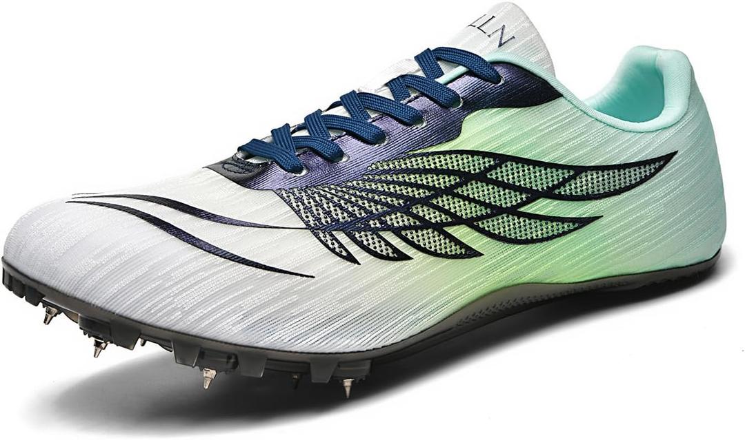 Track and Field Shoes for Men Women 8 Spikes Boys and Girls Kids Running Racing Shoes (Black) 38