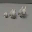 Easter Table Decorations,3Pcs Ceramic Bunny Figurine Easter Spring Decorative Modern Vintage Rustic Farmhouse Rabbit Figurines Statue Home Decor Tray Table Centerpiece Mantels Decor OrnamentWhite