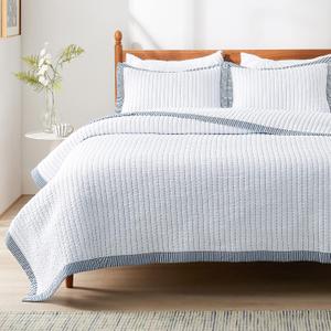 King Size 4 Piece Sheet Set - Comfy Breathable & Cooling Bed Sheets Set - Hotel Luxury Bedding for Women, Men, Kids, Teens, Boys & Girls - Deep Pockets, Soft, Wrinkle Free - Oeko-Tex - Blue Stripes 2