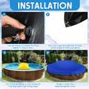 Capoda 3 Pcs Pool Pillows for Above Ground Pools 4 x 4 ft Winter Pillow Ultra Thick & Cold-Resistant 0.2 mm PVC Air Pillow for Winterizing Rope Included (Square,Black)