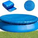 Round Pool Cover, Solar Covers for Easy Set and Frame Pools, Dust Pool Cover Protector with Drawstring Design for Above Ground Pools and Inflatable Swimming Pools, Hot Tub Dustproof Cover (6 Ft)