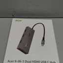 Acer USB C Docking Station Dual Monitor with 2 HDMI, 9-in-1 Laptop Docking Station with 4K@60Hz HDMI, USB A&C 3.0, SD/Micro SD, 100W PD, USB C Dock Compatible with Acer/Dell XPS/HP/Mac/Surface (15cm)