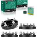 YHTAUTO 5x4.5 Hub Centric Wheel Spacers 20mm Compatible with Subaru Outback, Forester, Impreza, Legacy, WRX, 5x114.3mm Tire Spacers w/ M12x1.25 Studs, 56.1mm Hub Bore 5 Lug 4PCS Black