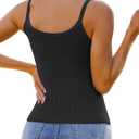 GKBK Womens Sleeveless Tank Top Form Fitting Spaghetti Strap Scoop Neck Ribbed Knit Basic Cami Layering Shirts (S)