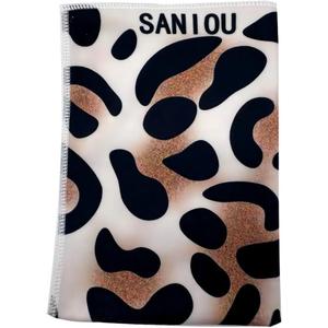 2 x Magic Self-Adhesive Cosmetic Makeup Storage Bag for Travelling, Protectable Travelling Organizer, Easy-Packing Cosmetic Bag Magic Patch Cloth, Camera Lens Protection Wrap, Camera Bag, (Gold Leopard)