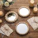 Novabright 3 Pcs Boho Mirror Wall Decor 4.72 Inch Small Round Circle Decorative Mirrors with Wood Bead Hanging Wall Art for Farmhouse Rustic Home Living Room, Bedroom, Bathroom, Entryway