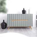 Yun-aeon Wood Slat Peel and Stick Wallpaper 17.3"x 300" Light Grey Wood Grating Stripe Contact Paper Removable Faux Wood Panels Wallpaper Self Adhesive Waterproof Vinyl Wall Paper for Bedroom Kitchen